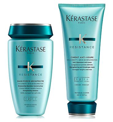 Krastase Resistance Shampoo and Conditioner Set, Routine to Repair Dry Damaged Hair With Vita-Ciment