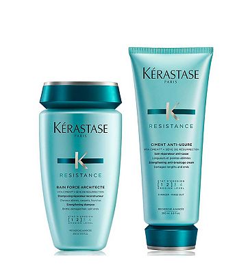 Krastase Resistance Shampoo and Conditioner Set, Routine to Repair Dry Damaged Hair With Vita-Ciment