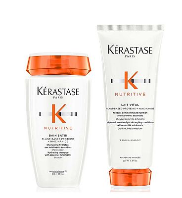 Kérastase Nutritive Shampoo, Conditioner & Hair Serum Set, Hydrating Routine for Dry Hair Lacking Nutrition Trio