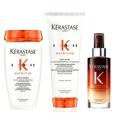 Kérastase Nutritive Shampoo, Conditioner & Hair Serum Set, Hydrating Routine for Dry Hair Lacking Nutrition Trio (2)