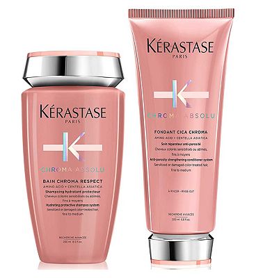 Krastase Chroma Absolu Shampoo & Conditioner Duo, Colour Protectant Routine for Damaged and Colour-T