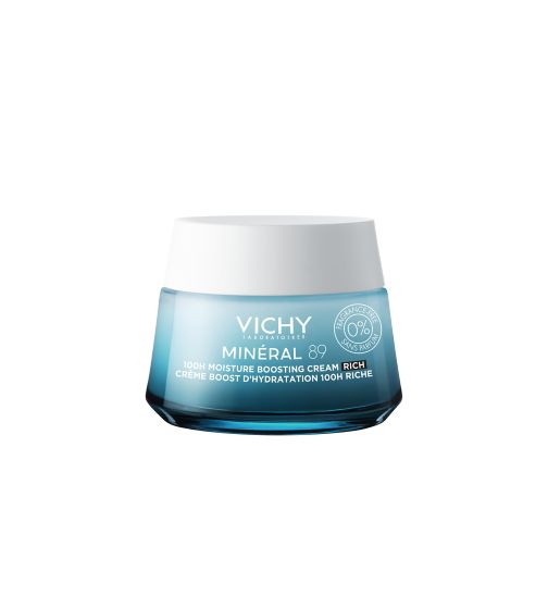 Vichy Minéral 89 100H Hyaluronic Acid Rich Hydrating Cream, Dry skin 50ml