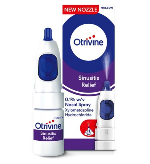 Otrivine Sinusitis Relief 0.1% w/v Nasal Spray 10ml
