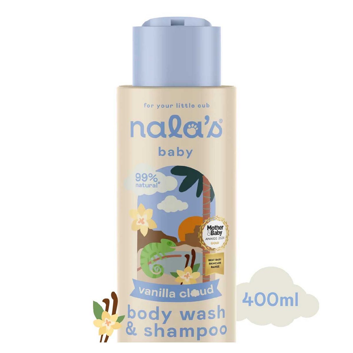 Nalas Baby Nala's Baby Body Wash & Shampoo Vanilla Cloud 400ml