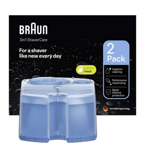 Braun 3in1 ShaverCare SmartCare Center Refill Cartridges, Hygienic Cleaning, 2 Pack