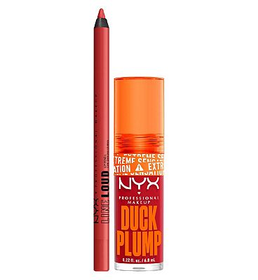 NYX Duck Plump + Line Loud Red Bundle