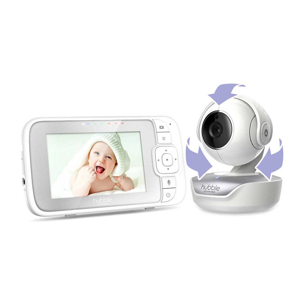 Hubble Nursery View Select 4.3Inch Video Baby Monitor With Pan Tilt And Zoom White
