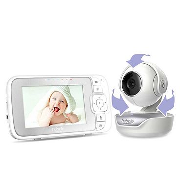 Hubble Nursery View Select 4.3inch Video Baby Monitor with Pan Tilt and Zoom White