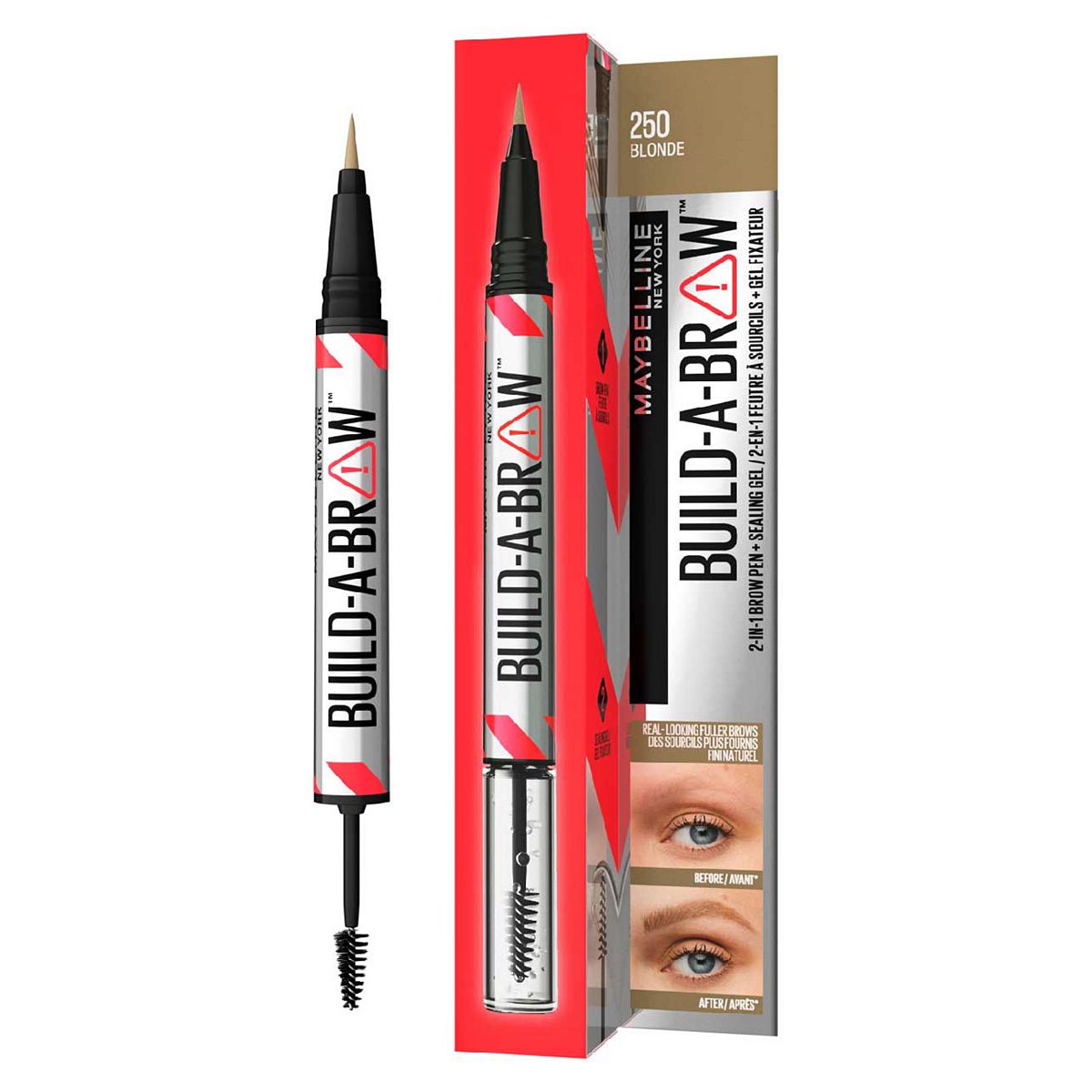 Maybelline Build-A-Brow, 2 Easy Steps Eye Brow Pencil And Gel Blonde