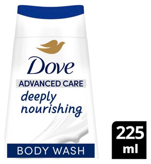 Dove Advaned Care Body Wash Deeply Nourishing Skin Natural Nourishers 225ml