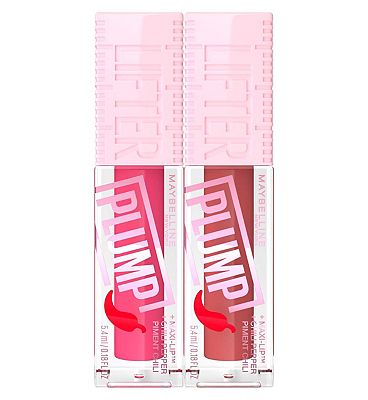 Maybelline Lifter Plump Pink Sting + Peach Fever Lip Gloss