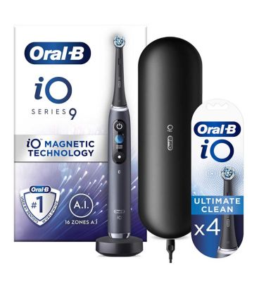 Oral-B IO9™ Electric Toothbrush - Black Onyx + IO™ Ultimate Clean Black ...