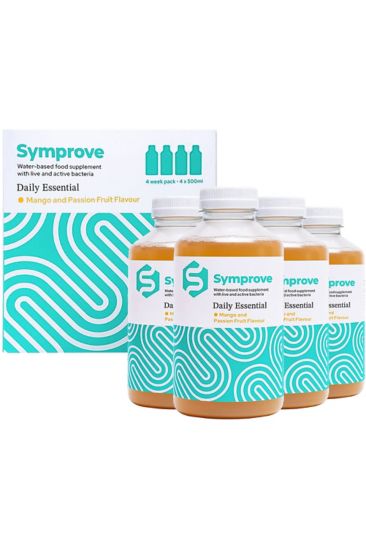 Symprove Water-Based gut Supplement With Live and Active Bacteria, Mango and Passion Fruit Flavour 4x500ml