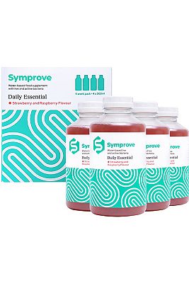 Symprove Water-Based Gut Supplement With Live & Active Bacteria, Strawberry and Raspberry Flavour 4x