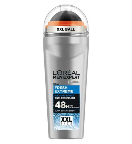 L'Oréal Men Expert Fresh Extreme 48H Roll On Anti-Perspirant Deodorant Larger XXXL 100ml