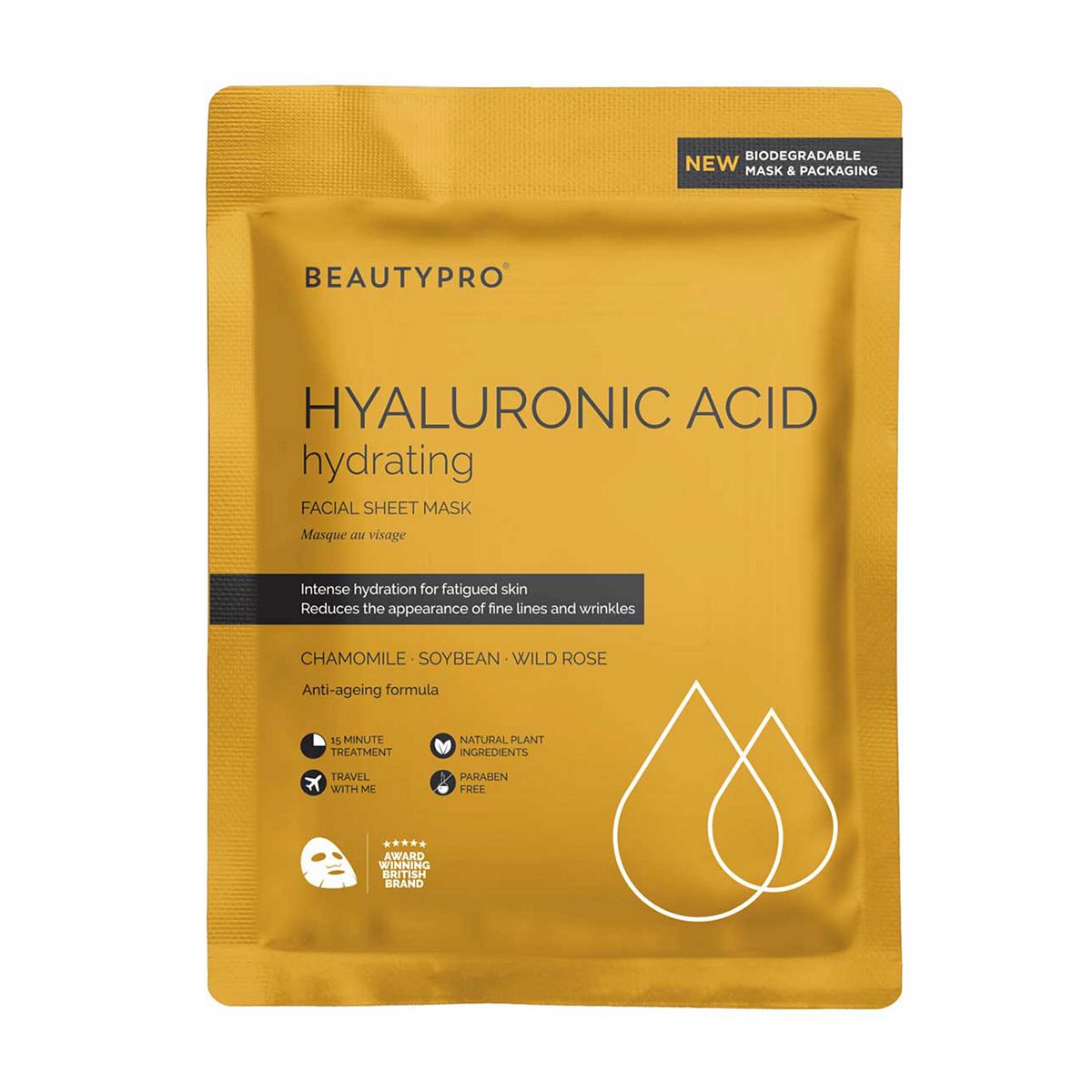 Beautypro Hyaluronic Acid Hydrating Sheet Mask