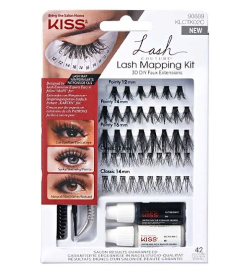 Kiss 3D DIY Extensions Lash Mapping Kit 41 Cluster Lashes