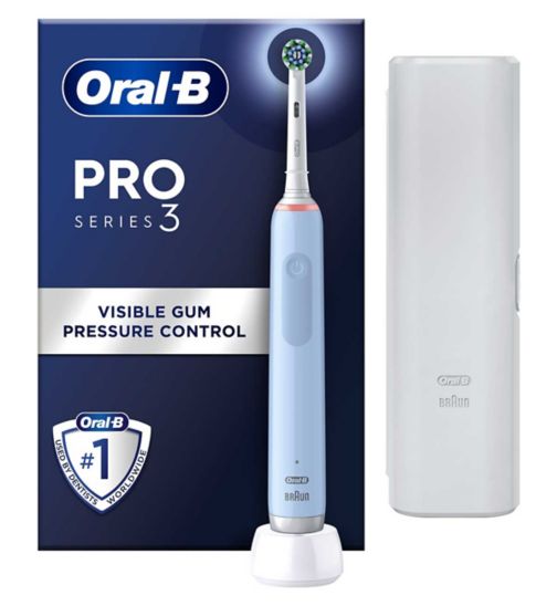 Oral-B Pro 3 3500 - Blue Electric Toothbrush + Travel Case