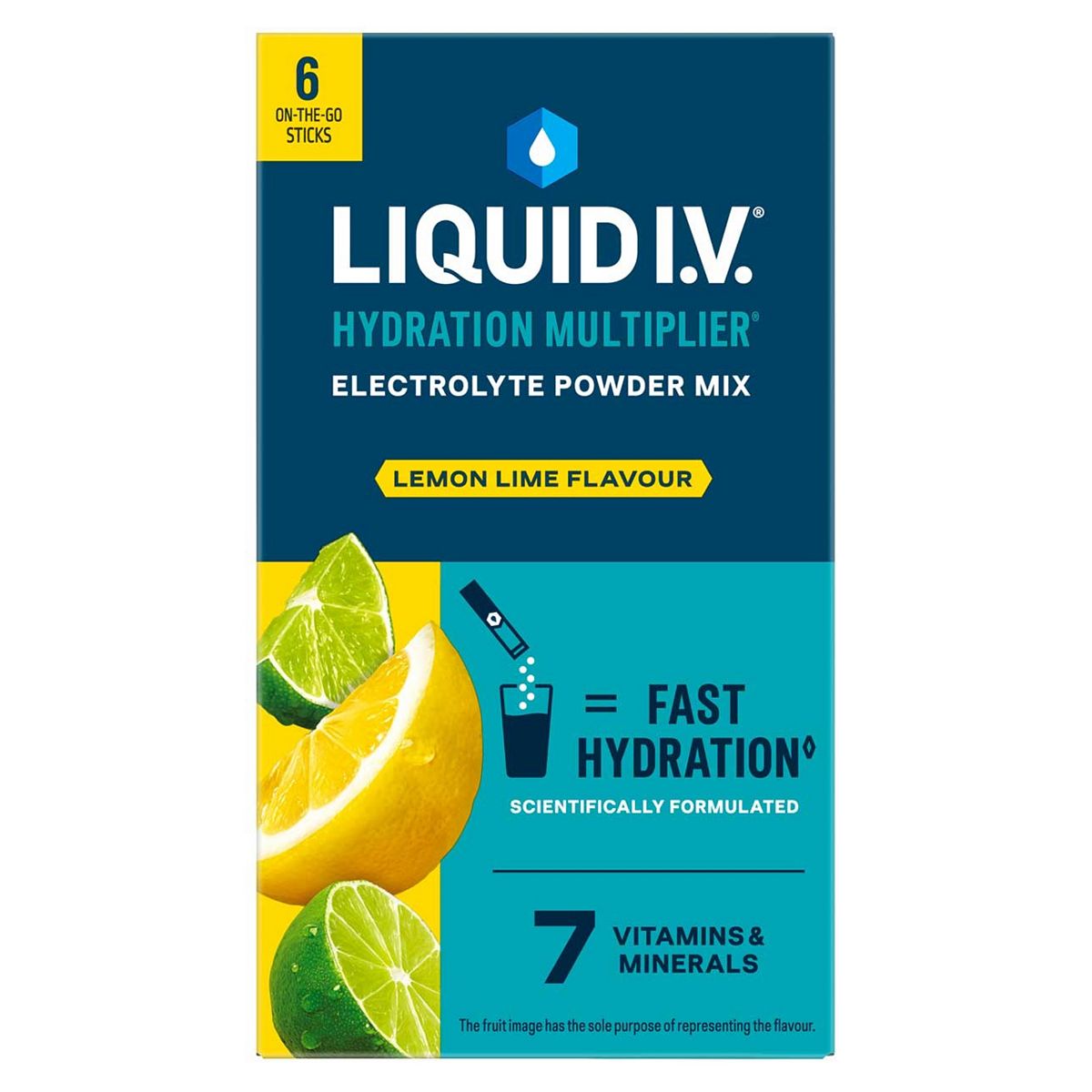 Liquid Iv Liquid I.v. Hydration Multiplier Electrolyte Powder Mix Lemon Lime 6 Sachets