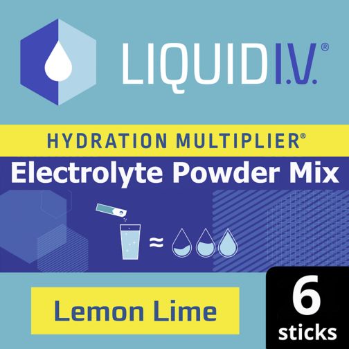 Liquid I.V. Hydration Multiplier Electrolyte Powder Mix Lemon Lime 6 Sachets