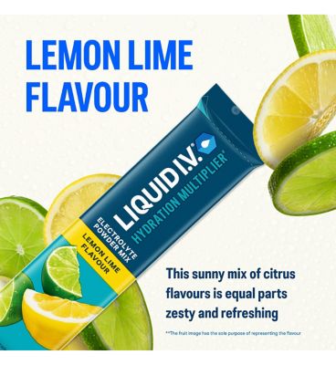 Liquid I.V. Hydration Multiplier Electrolyte Powder Mix Lemon Lime 6 Sachets (6)