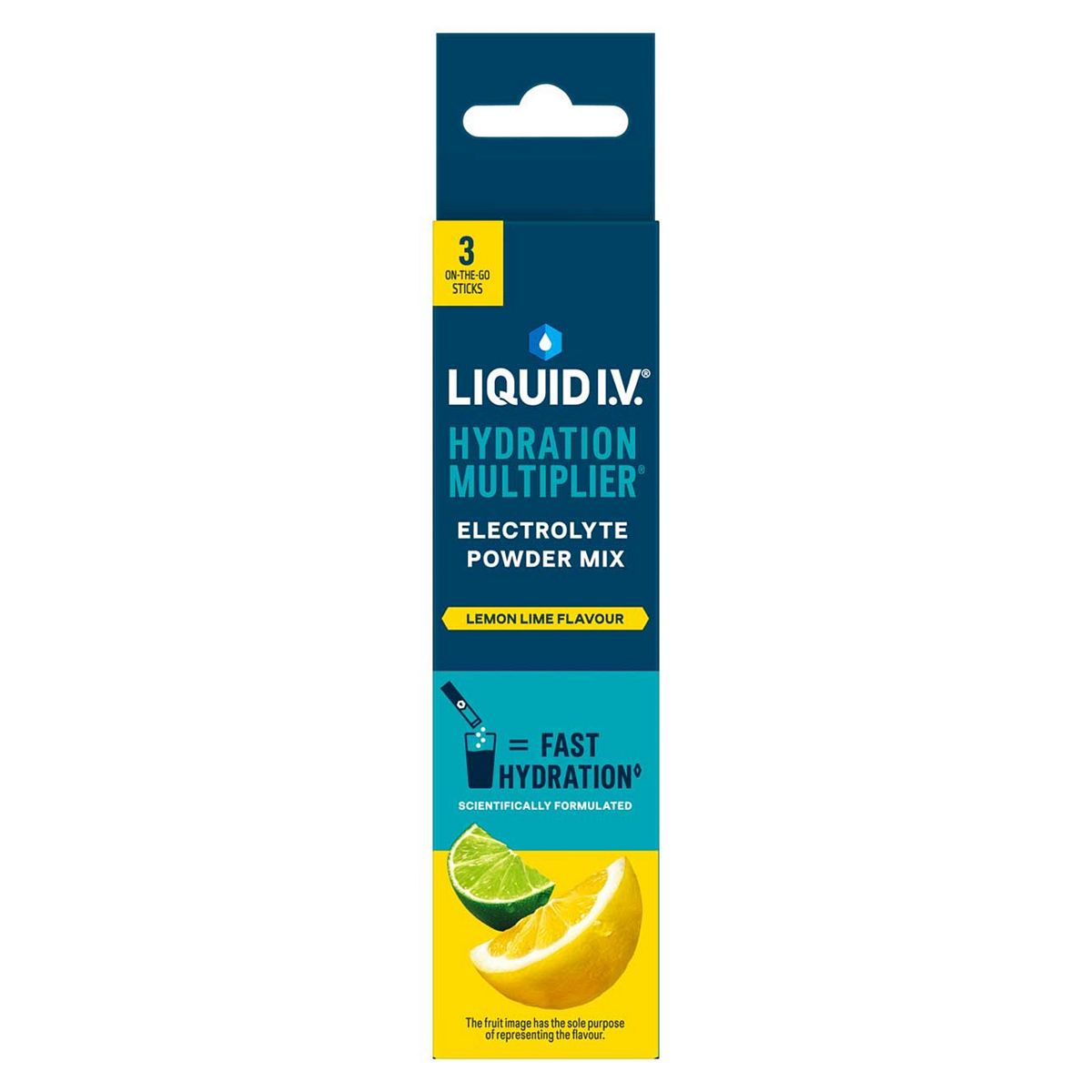 Liquid Iv Liquid I.v. Hydration Multiplier Electrolyte Powder Mix Lemon Lime 3 Sachets