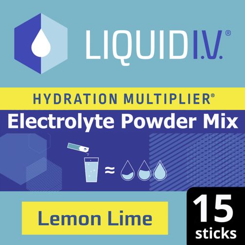 Liquid I.V. Hydration Multiplier Electrolyte Powder Mix Lemon Lime 15 Sachets