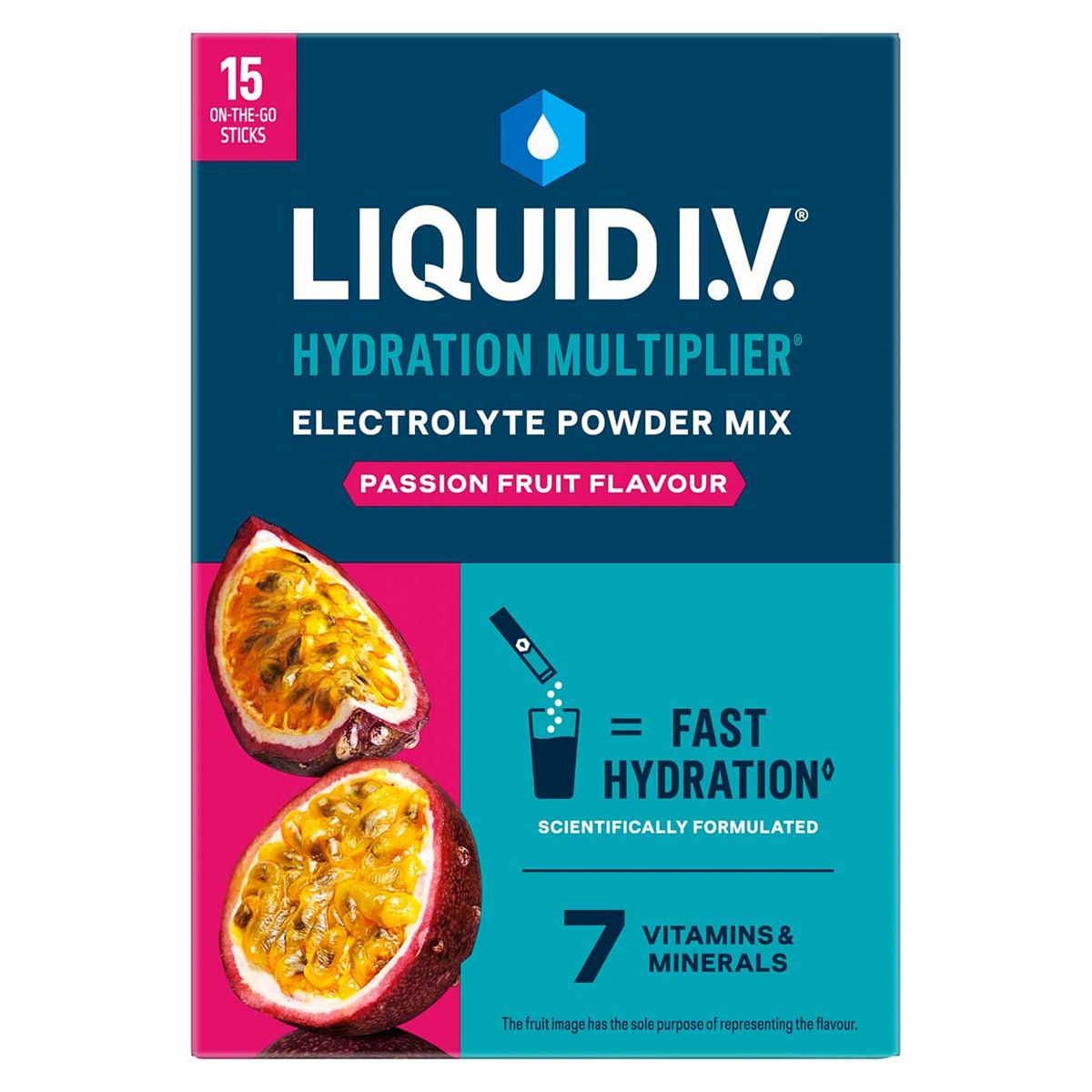 Liquid Iv Liquid I.v. Hydration Multiplier Electrolyte Powder Mix Passion Fruit 15 Sachets
