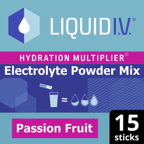 Liquid I.V. Hydration Multiplier Electrolyte Powder Mix Passion Fruit 15 Sachets