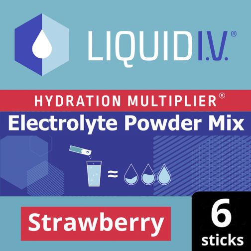 Liquid I.V. Hydration Multiplier Electrolyte Powder Mix Strawberry 6 Sachets