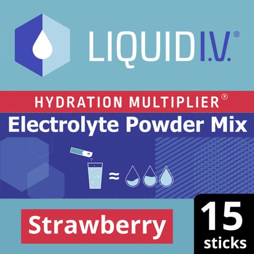 Liquid I.V. Hydration Multiplier Electrolyte Powder Mix Strawberry 15 Sachets