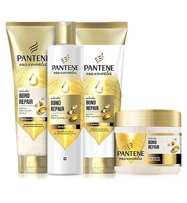 Pantene Molecular Bond Repair Bundle - Shampoo, Hair Conditioner, Deep Conditioning Treatment, Inten