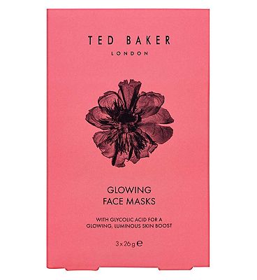 Ted Baker Peony & Camellia Glowing Face Masks 3 x 26g