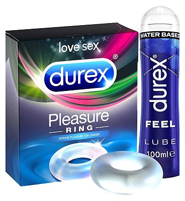 Durex Pleasure Ring & Lube Play Feel Bundle