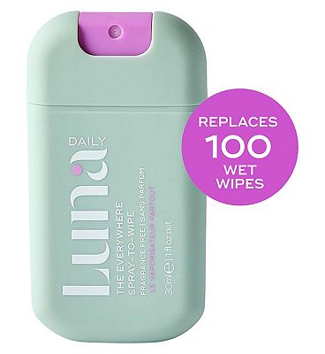 Luna Daily The Everywhere Spray-to-Wipe Fragrance Free 30ml