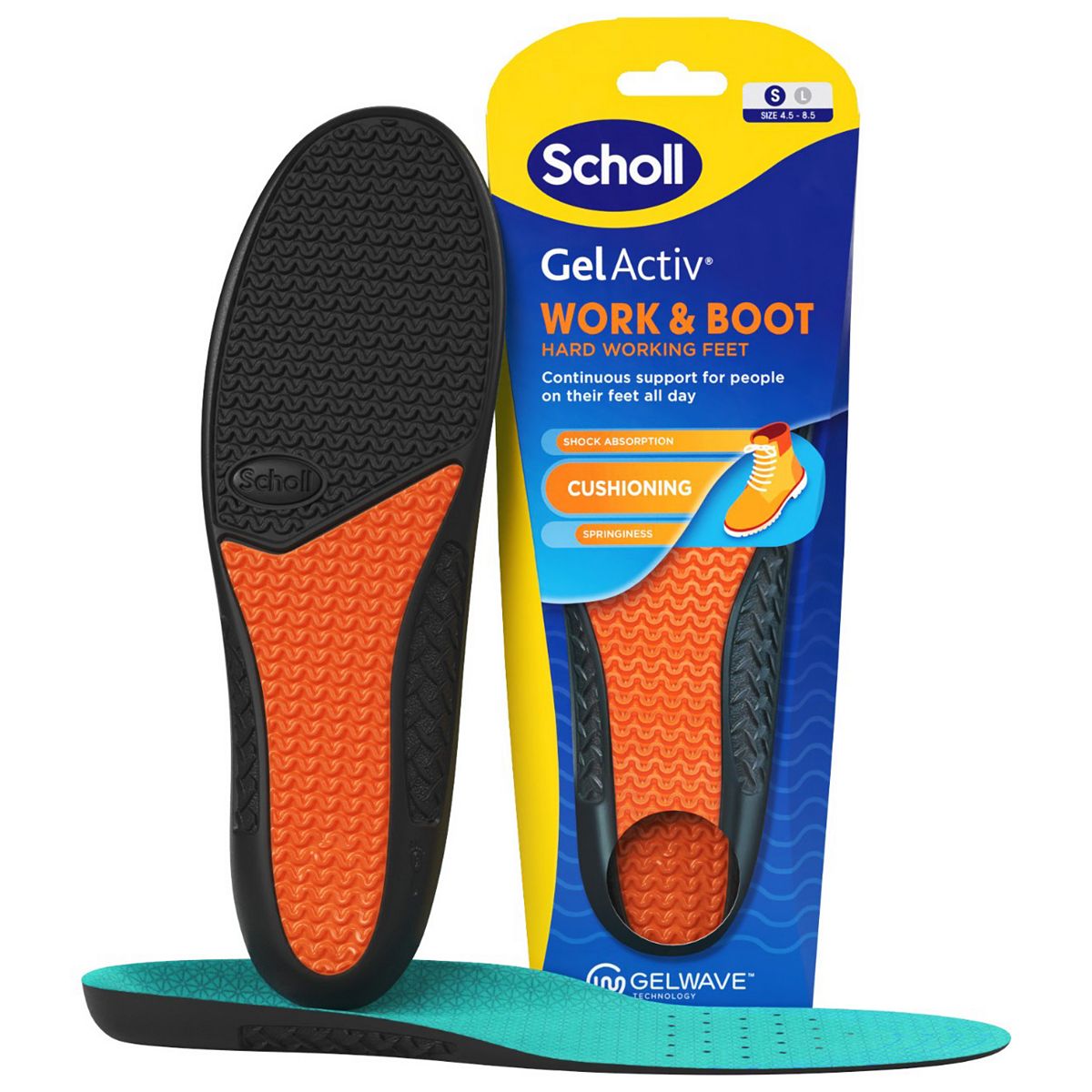 Scholl Gel Activ Work & Boot Insoles Small