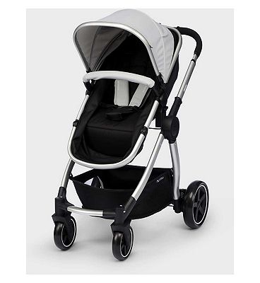 Mothercare 4-Wheel Journey Pushchair - Grey/Brushed Silver