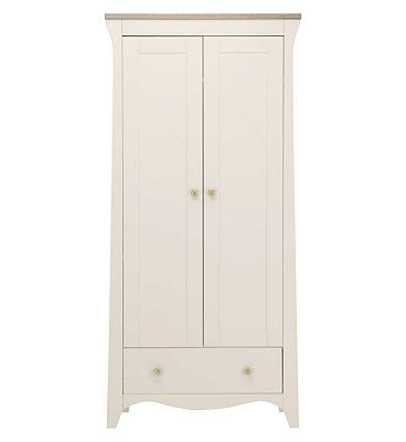 CuddleCo Clara 2 Door Nursery Wardrobe - Cashmere & Ash