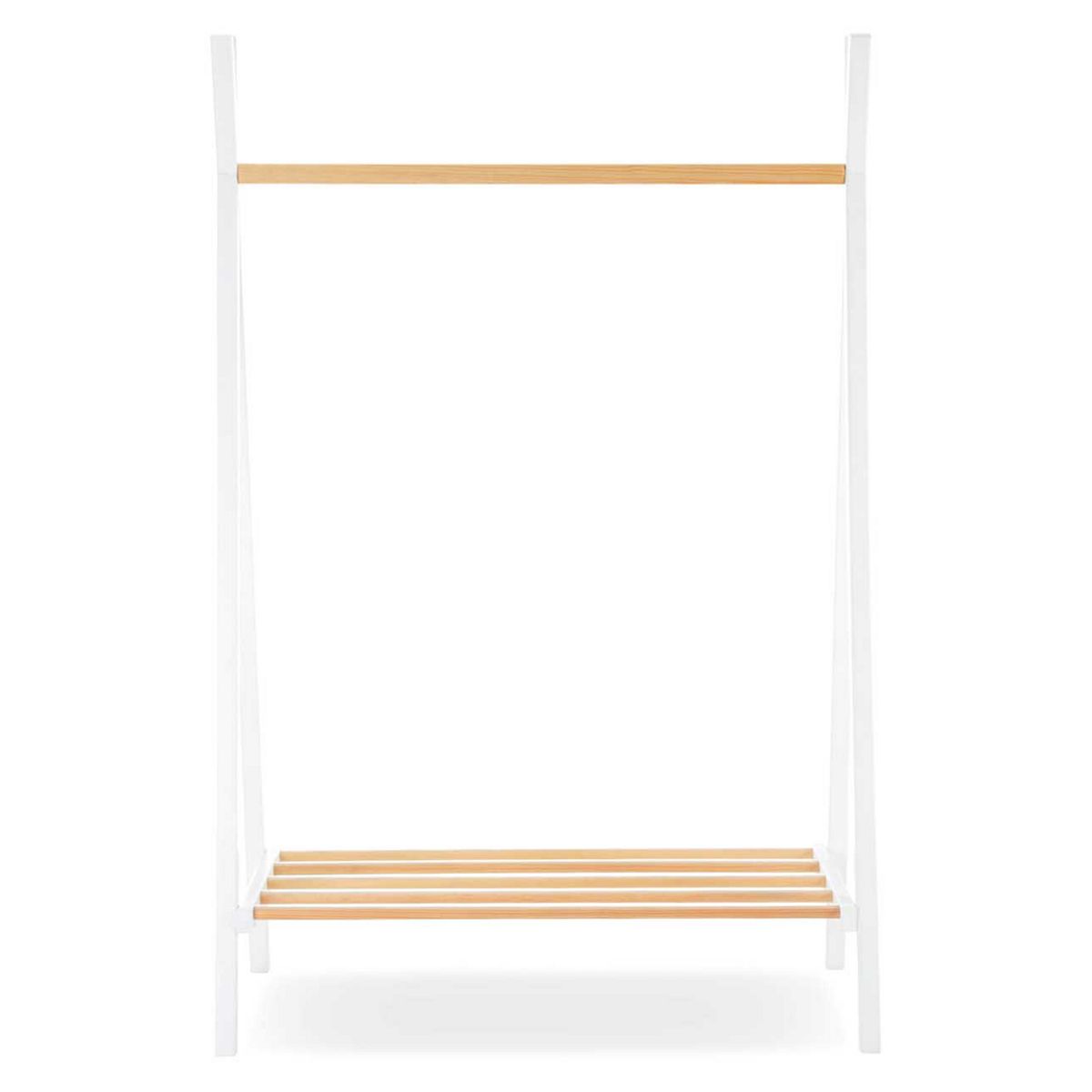 Cuddleco Nola Clothes Rail - White & Natural