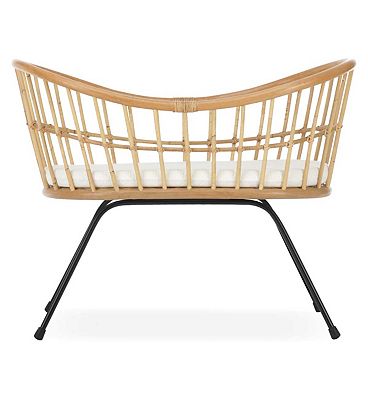 CuddleCo Aria Wave Rattan Crib