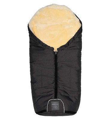Naturally Sheepskins Merino Sheepskin Footmuff - Charcoal Grey