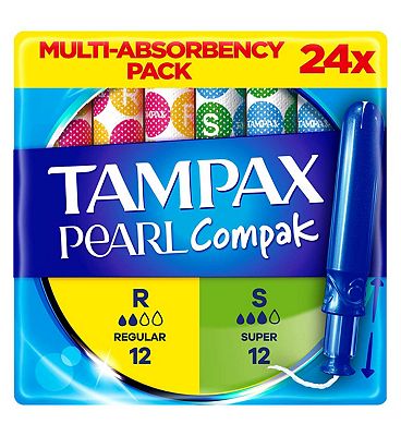 Tampax Pearl Compak Multi-Absorbency Pack (2 Absorbencies) x 24