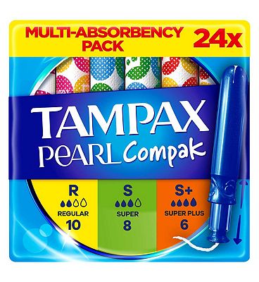Tampax Pearl Compak Multi-Absorbency Pack (3 Absorbencies) x 24