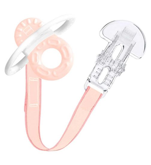 MAM Bite And Relax Teether & Clip Pink 2+M