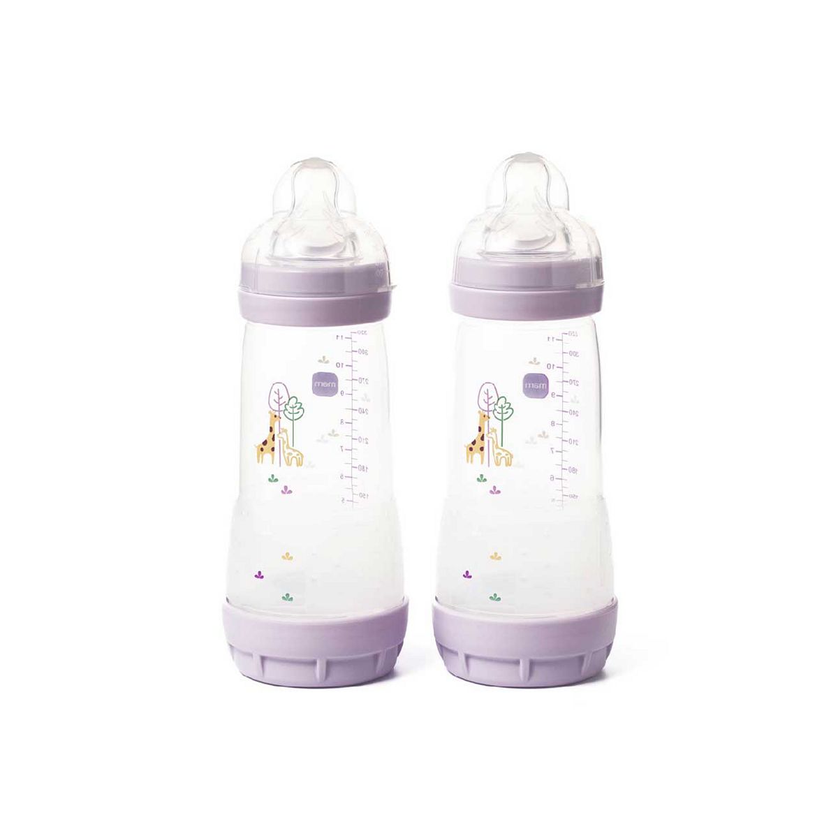 Mam Easy Start Anti-Colic 320Ml Bottle - 2Pk Lilac