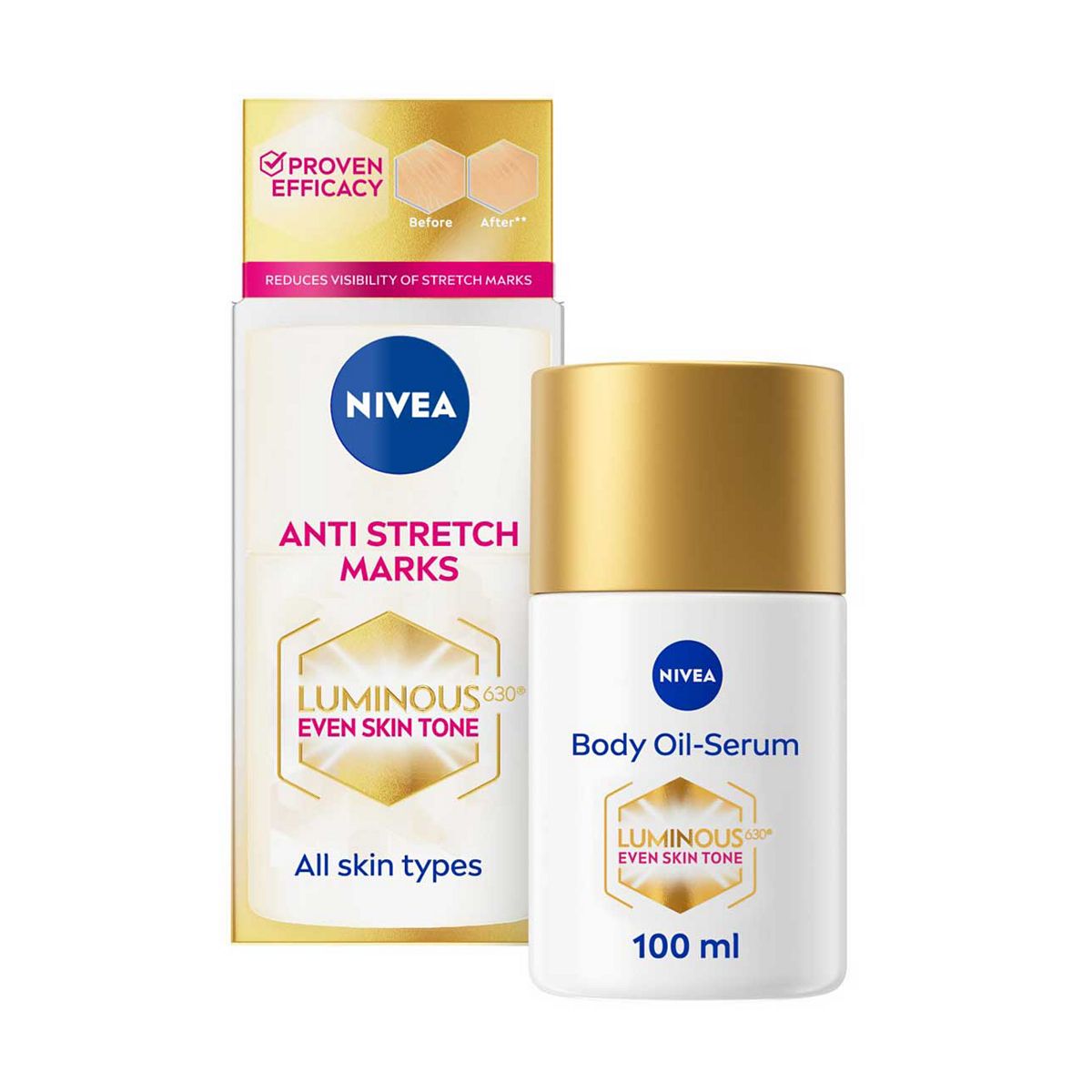 Nivea Luminous 630 Anti Stretch Marks Body Oil-Serum 100ml