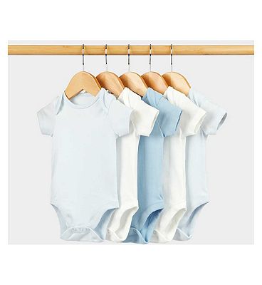 Mothercare Short-Sleeved Bodysuits - 5 Pack Up to 7.5 lbs