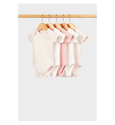 Mothercare Short-Sleeved Bodysuits - 5 Pack Up to 7.5 lbs