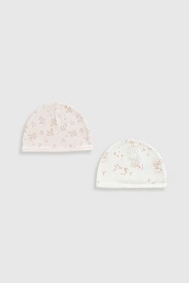 Mothercare My First Classic Bunny 2 Pack Hats 1- 3 Months