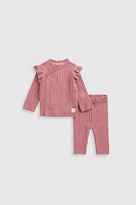 Mothercare My First Knitted Rib Top and Leggings Set 6 - 9 Months